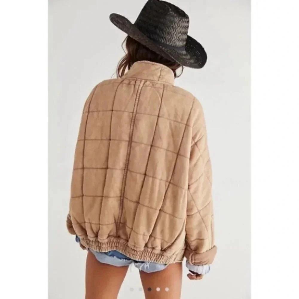 NWT Free People Dolman Jacket Rose Gold Zipper - Picture 6 of 13